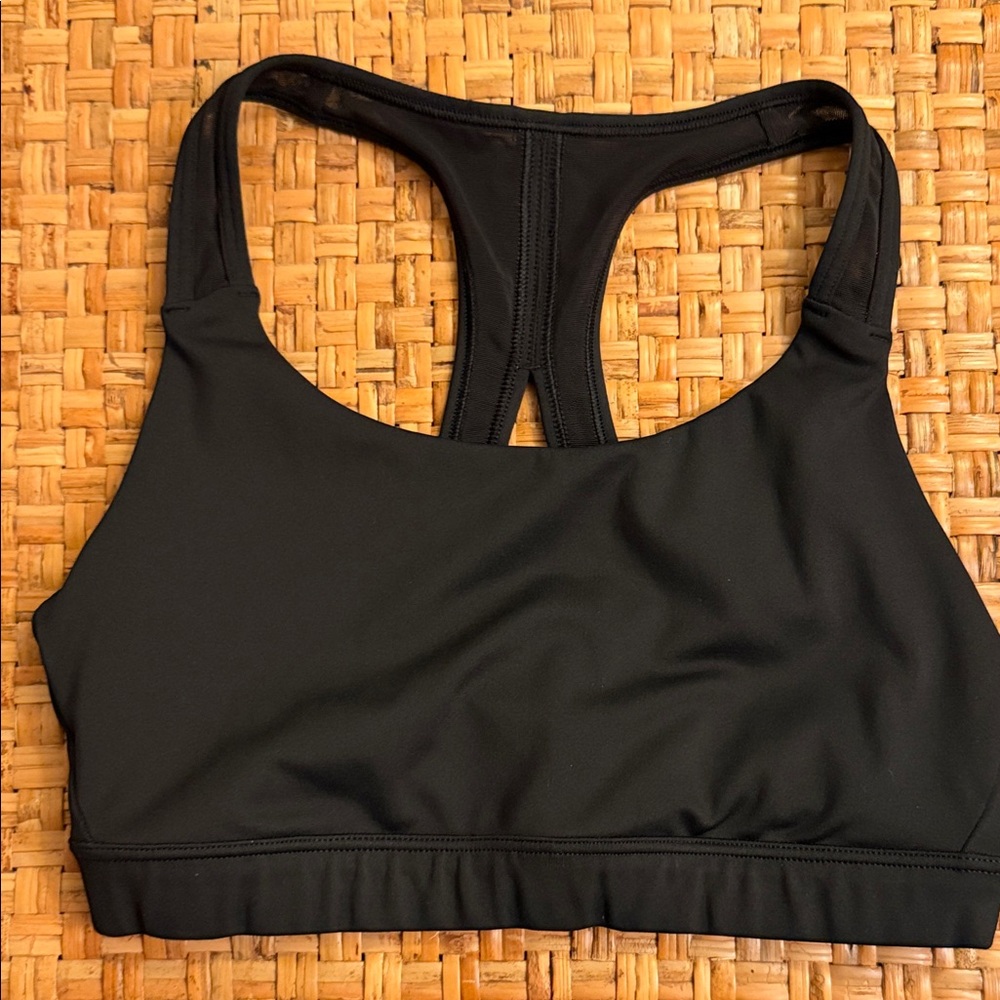 Athleta Women's Black Racerback Sports Bra - Unbranded